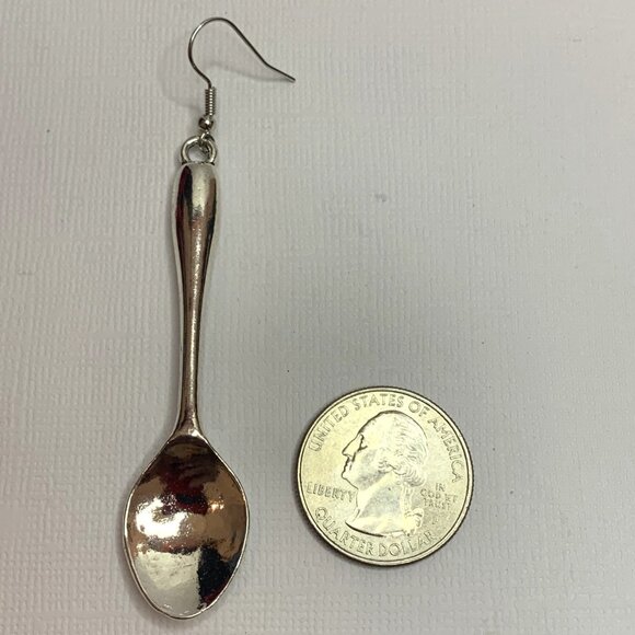 Spoon Earring, Chef Earring, Cooking Earring, Novelty Earring, Gift Idea, Food - Picture 4 of 4
